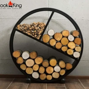 מתקן עץ Diego Wood Rack לאחסון ועיצוב